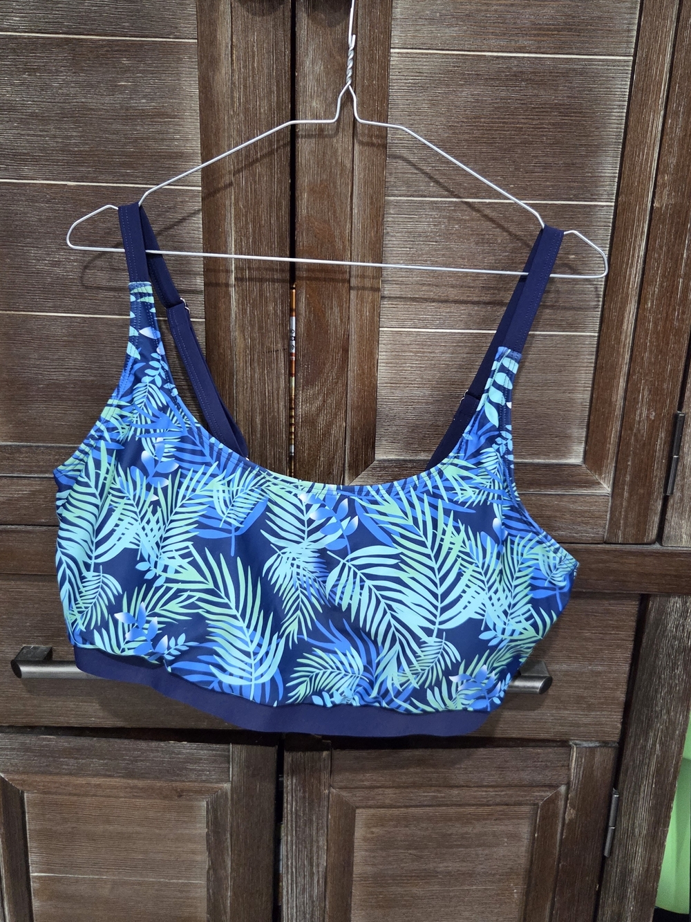 Arolina Women's 3 Piece Plus Size Swim Suit Size 20W Blue Print